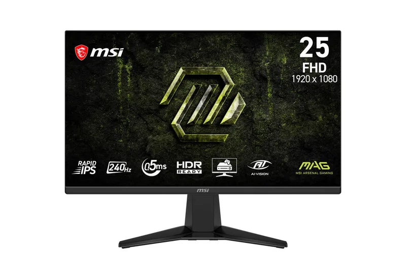 MAG 255F X24 Gaming-LED-Monitor (62 cm/25 ", 1920 x 1080 px, FHD, 0,5 ms Reaktionszeit, 240 Hz, Rapid IPS, neigbar) de MSI, Noir – jaquette