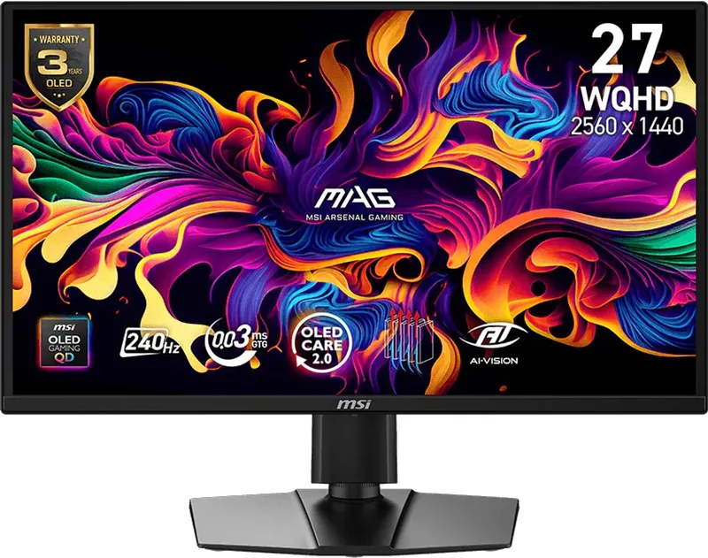 MAG 272QP QD-OLED X24 - QHD OLED Gaming Monitor - 240hz - HDMI 2.1 - USB-hub - USB-C 15w - 27 inch van MSI – cover
