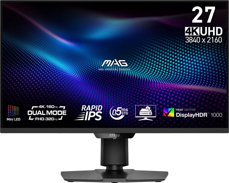 MAG 274UPDFDE E16M computer monitor 68,6 cm (27") 3840 x 2160 Pixels 4K Ultra HD LED van MSI, Zwart – cover