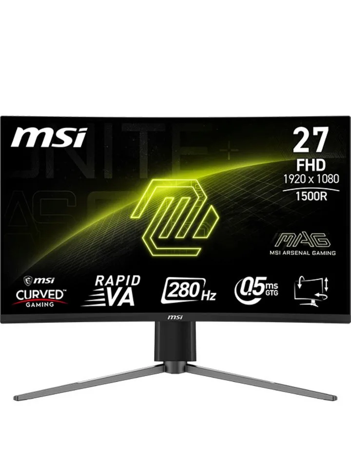 MAG 276CPXF Curved-Gaming-Monitor (69 cm/27 ", 1920 x 1080 px, Full HD, 0,5 ms Reaktionszeit, 280 Hz, LED, 5-Wege Joystick Navigation) by MSI, Black – cover