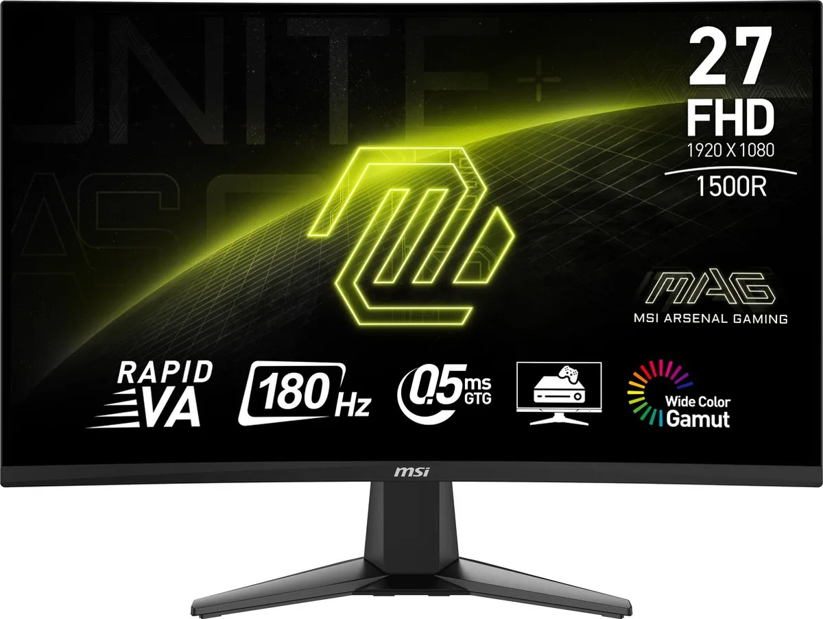 MAG 27C6F - FHD Curved Gaming Monitor - 180Hz - 27 Inch van MSI – cover
