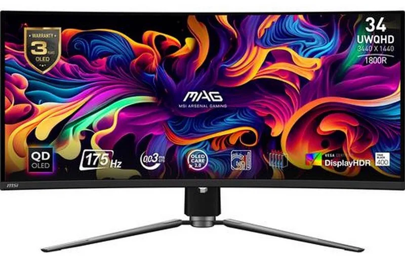 MAG 341CQP QD-OLED - Curved UWQHD Gaming Monitor - 175hz - 34 inch - USB-C van MSI – cover