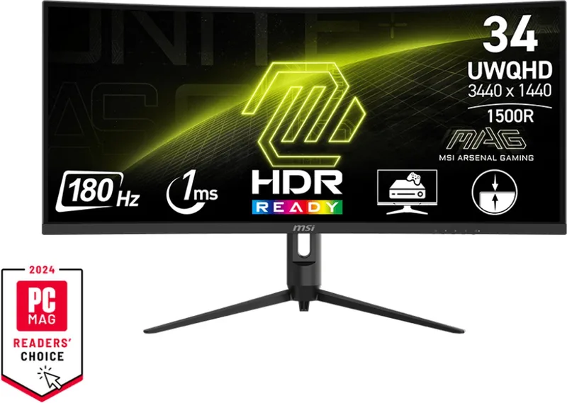 MAG 342CQR E2 - Ultra Wide QHD Curved Gaming Monitor - 180hz - 34 inch by MSI – cover