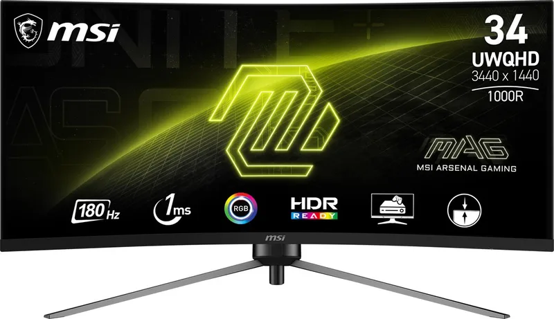 MAG 345CQRDE computer monitor by MSI, Black – cover