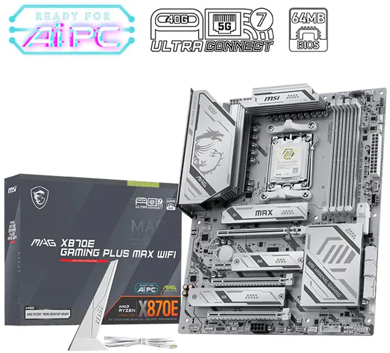 MAG X870E GAMING PLUS MAX WIFI moederbord AMD X870E Socket AM5 ATX by MSI – cover