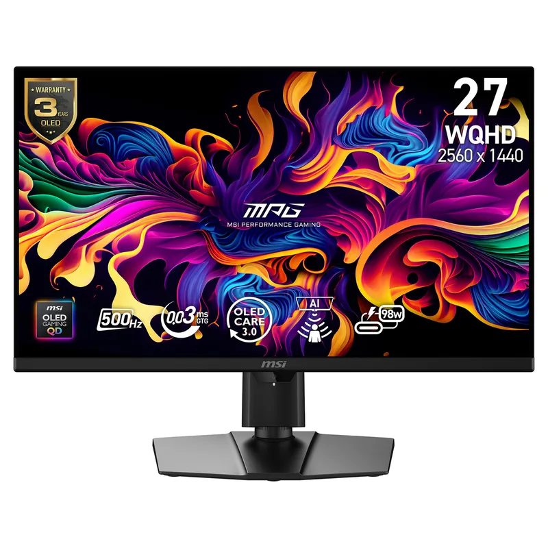 MPG 271QR QD-OLED X50 computer monitor van MSI – cover