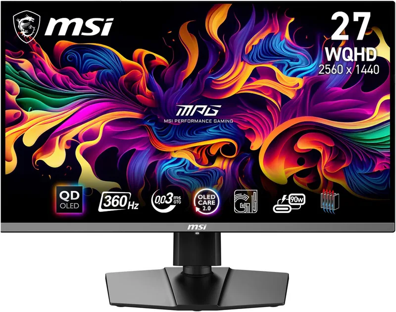 MPG 271QRX QD-OLED OLED-Monitor (67 cm/27 ", 2560 x 1440 px, WQHD, 0,03 ms Reaktionszeit, 360 Hz, QD-OLED) van MSI, Zwart – cover