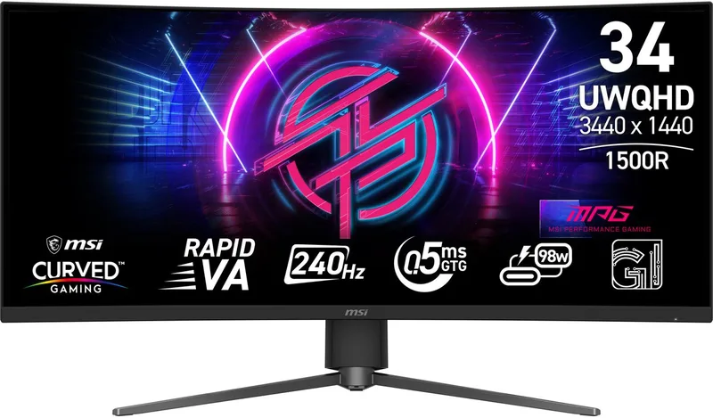 MPG 346CQRF X24 - QHD Ultrawide Gaming Monitor - USB-C 96w - HDMI 2.1 - 240hz - 34 inch van MSI – cover