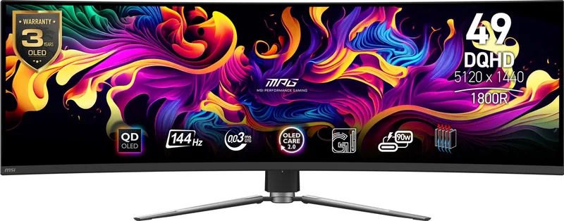 MPG 491CQPDE QD-OLED 124,5cm (49) by MSI, Black – cover