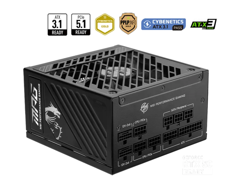 MPG A1000GS PCIE5 - Voeding van MSI – cover