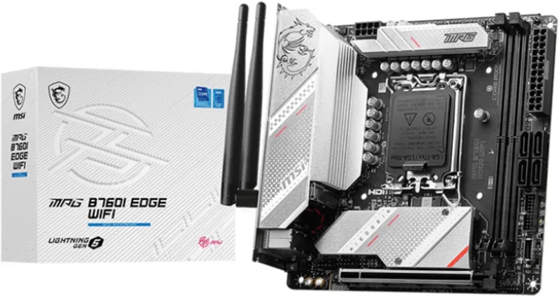 MPG B760I Edge Wi-Fi - Moederbord - Mini ITX - Socket LGA 1700 - Intel B760 - 2x DDR5 - Realtek ALC897 - Realtek 2.5G LAN van MSI – cover