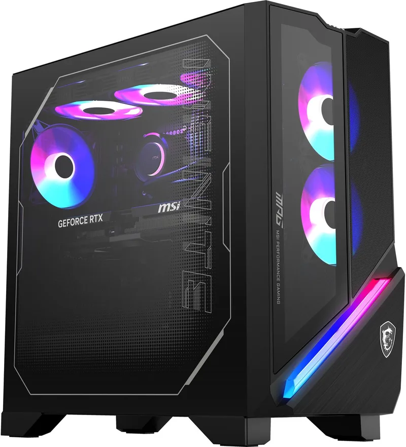 MPG Infinite X3 AI 2NVR7-036EU Intel Core Ultra 7 265K 32 GB DDR5-SDRAM 1 TB SSD NVIDIA GeForce RTX 5070 Ti Windows 11 Home Desktop PC van MSI, Zwart – cover