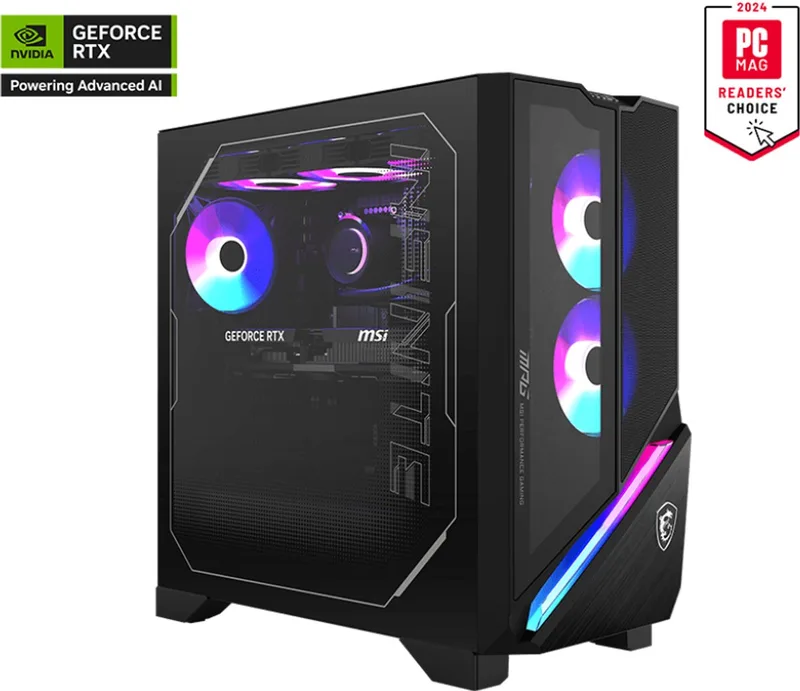 MPG Infinite Z3 X3D 9NVRR7-487AT Desktop by MSI, Black – cover