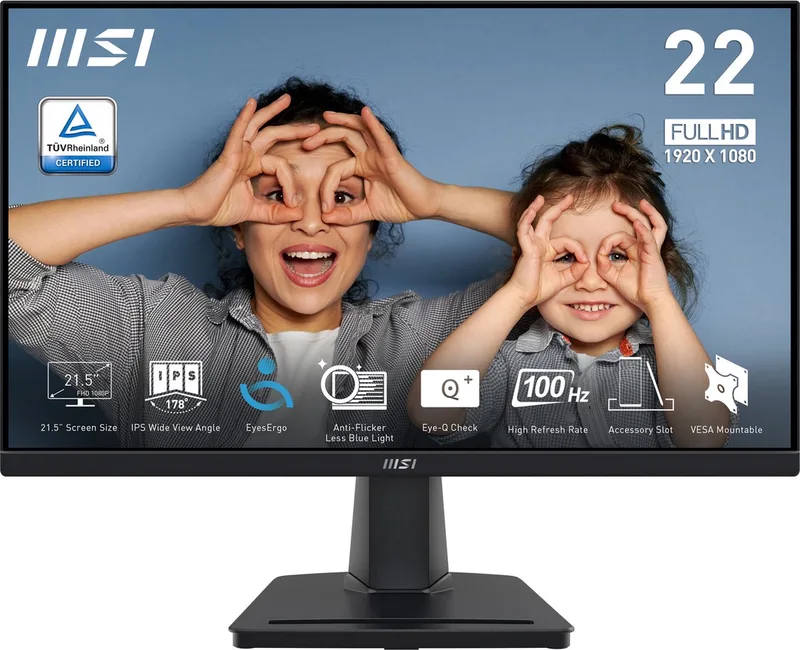 PRO MP225 computer monitor 54,6 cm (21.5") 1920 x 1080 Pixels Full HD LED by MSI, Black – cover