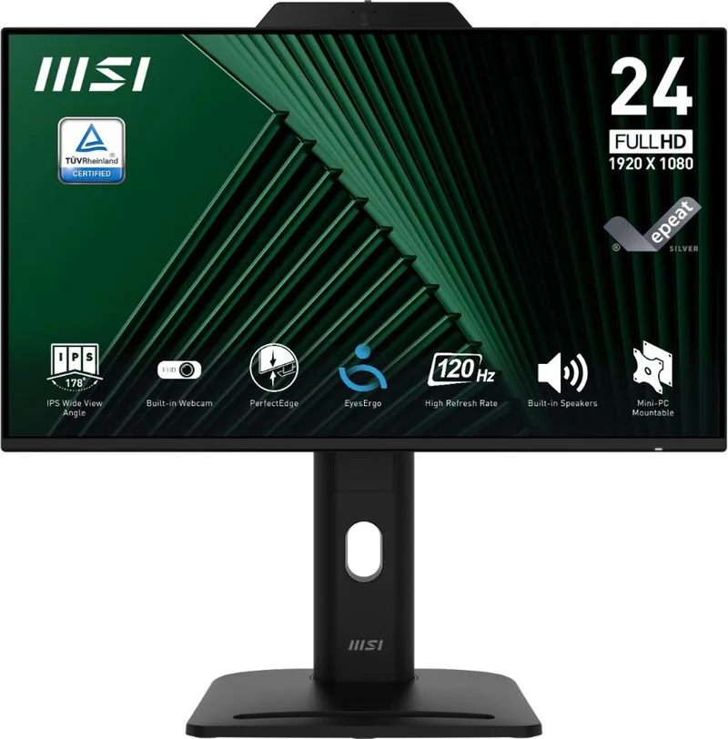 Pro MP242PMG - Full HD IPS Monitor - 120Hz - 24 inch - Webcam - 4 Way Adjustable - Speakers van MSI – cover