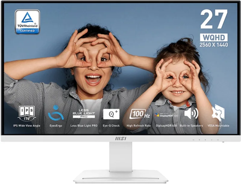 Pro MP273QWDE E2 computer monitor 68,6 cm (27") 2560 x 1440 Pixels Wide Quad HD LCD by MSI, White – cover
