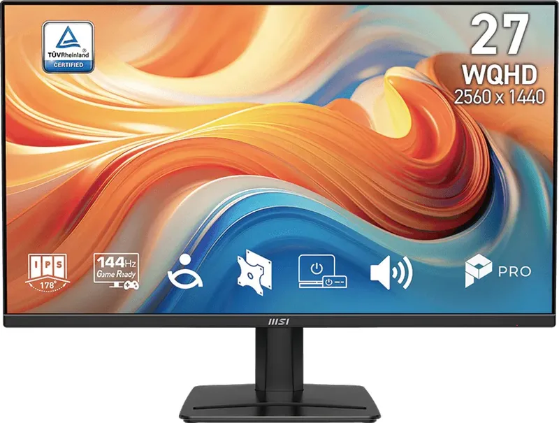 PRO MP275Q E14 - QHD Monitor - 144hz - 27 inch - Speakers by MSI, Black – cover