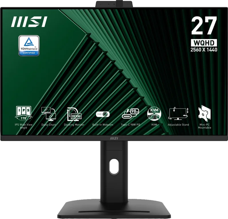 Pro MP275QPDG - QHD IPS Docking Monitor - USB-C 98w - RJ45 - 27 inch by MSI – cover