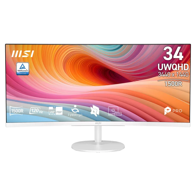 Pro MP341CQW E12 computer monitor de MSI – jaquette