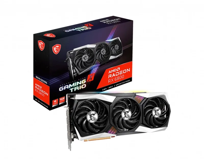RX 6800 Gaming X TRIO 16 GB grafische kaart van MSI, Tweekleurig – cover