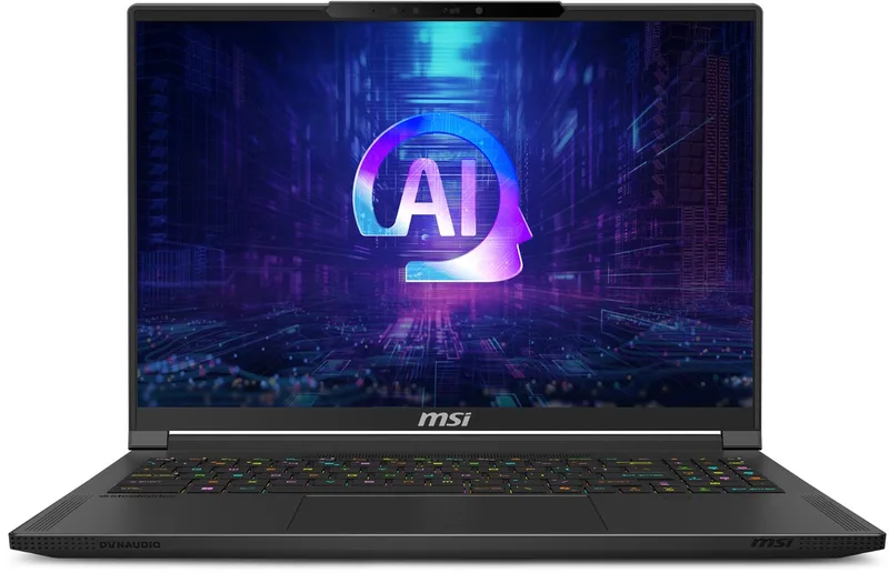 STEALTH A16 AI+ A3XWIG-018BE - Gaming Laptop - Ryzen AI 9 - RTX 5080 - 32GB/2000GB - 240 Hz - OLED - 16 inch - azerty van MSI, Zwart, AZERTY – cover