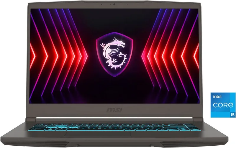 Thin 15 B13UC-3040 Gaming-Notebook (39,6 cm/15,6 Zoll, Intel Core i5 13420H, GeForce RTX 3050, 16 GB, 512 GB SSD) de MSI, Gris – jaquette