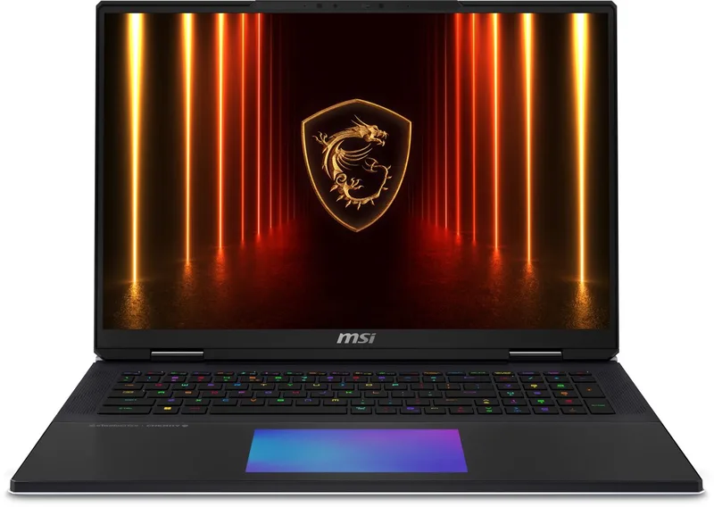 Titan 18 HX AI A2XWJG-492NL - Gaming Laptop - 18 inch - RTX 5090 - Core Ultra 9 - 64GB/6TB - 4K 120 Hz by MSI, Black – cover