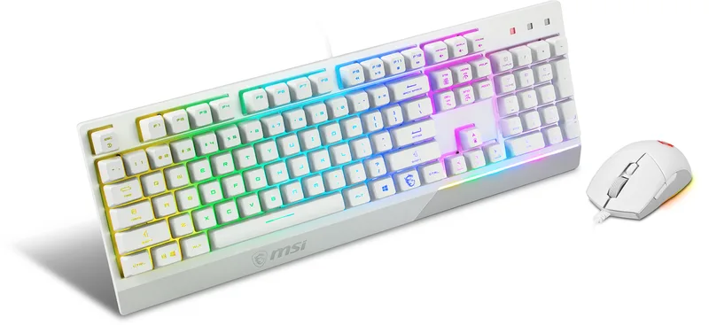 Vigor GK30 Combo Wit - Toetsenbord en muis set by MSI – cover