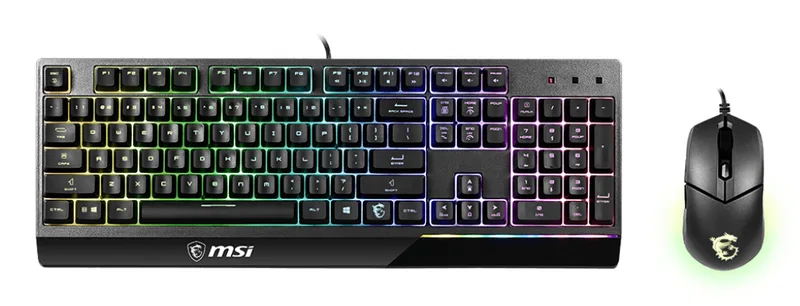 Vigor GK30 Combo Zwart - Toetsenbord en muis set de MSI – jaquette