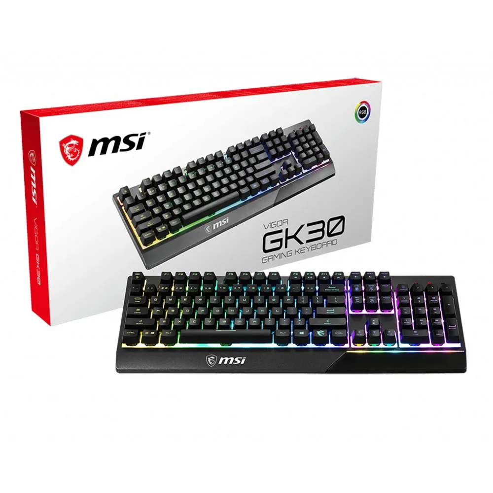 Vigor Gk30 Usb Black Toetsenbord de MSI, ES – jaquette