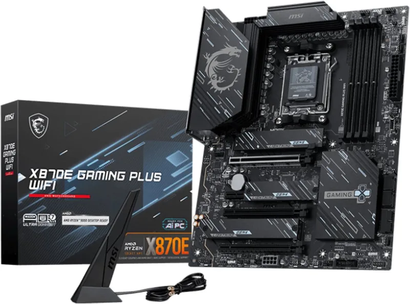 X870E GAMING PLUS WIFI - Moederbord - Socket AM5 - ATX - AMD X870E chipset by MSI – cover