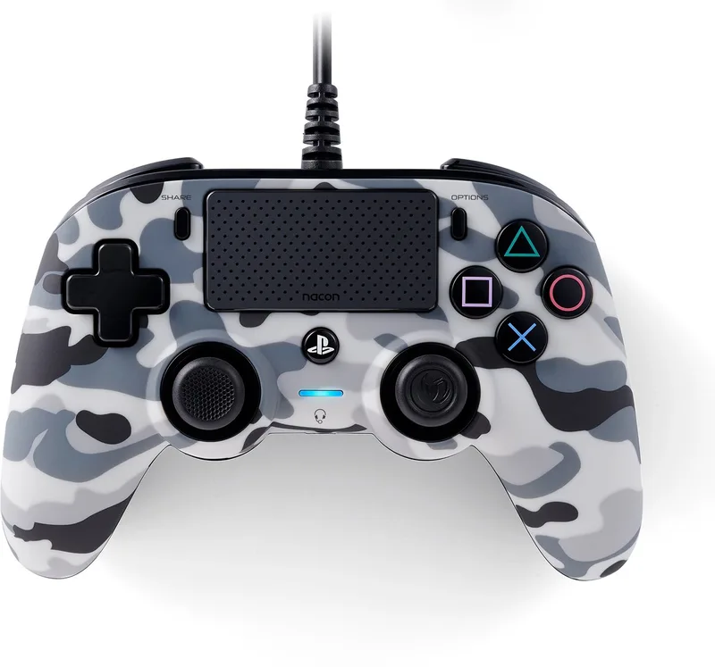 Compact Official Licensed Bedrade Controller - PS4 de Nacon, Camo grijs – jaquette