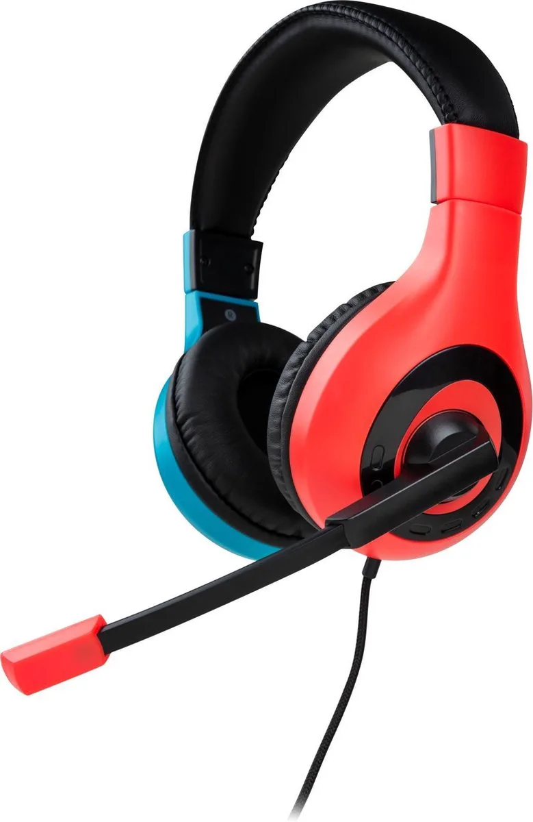 Stereo Gaming Headset V1 - Nintendo Switch - Neon Rood/Blauw by Nacon, Neon Rood – cover