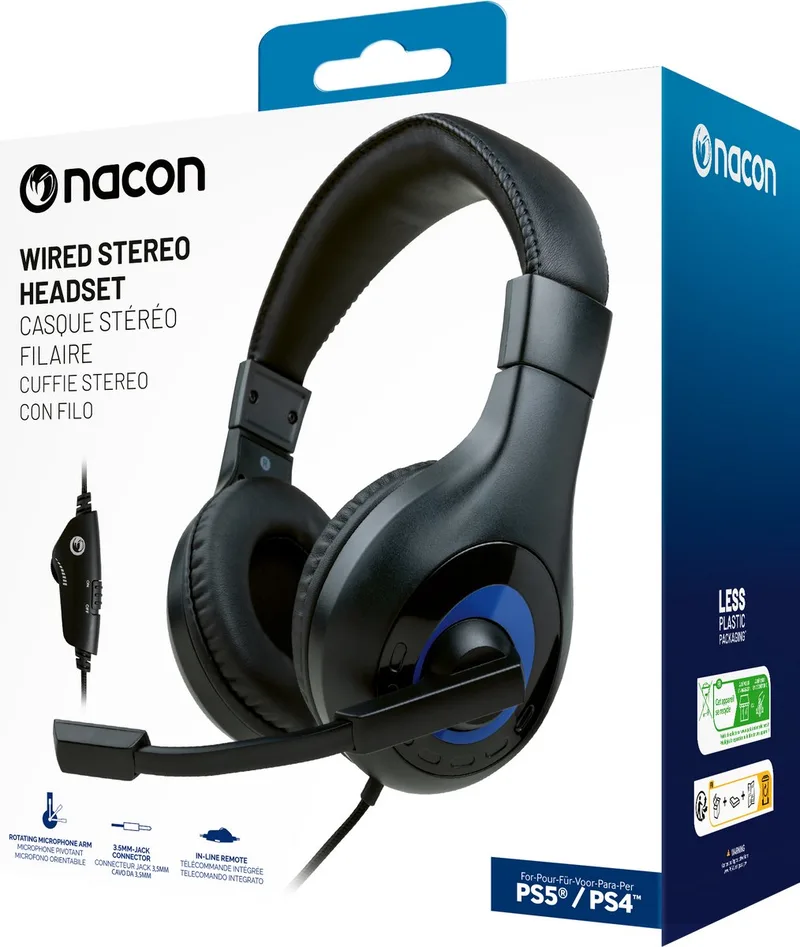 Stereo Gaming Headset V1 - PS5/PS4 by Nacon, Black – cover