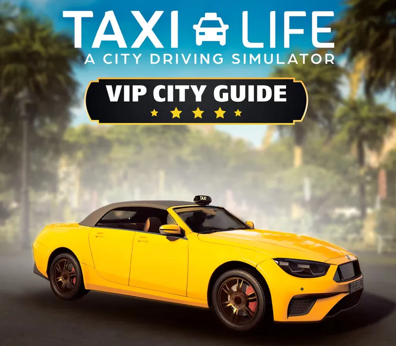 Taxi Life: A City Driving Simulator – VIP City Guide DLC EU de Nacon – jaquette