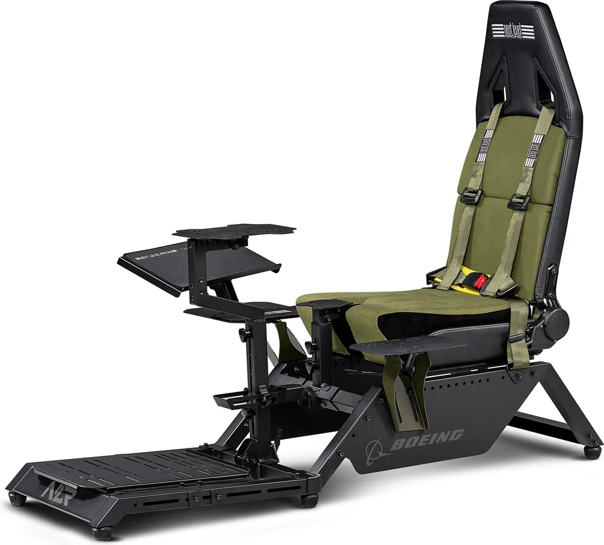 Boeing Flight Simulator Commercial Cockpit - Military - Max 150 kg - Zwart/Groen van Next Level Racing, Groen – cover