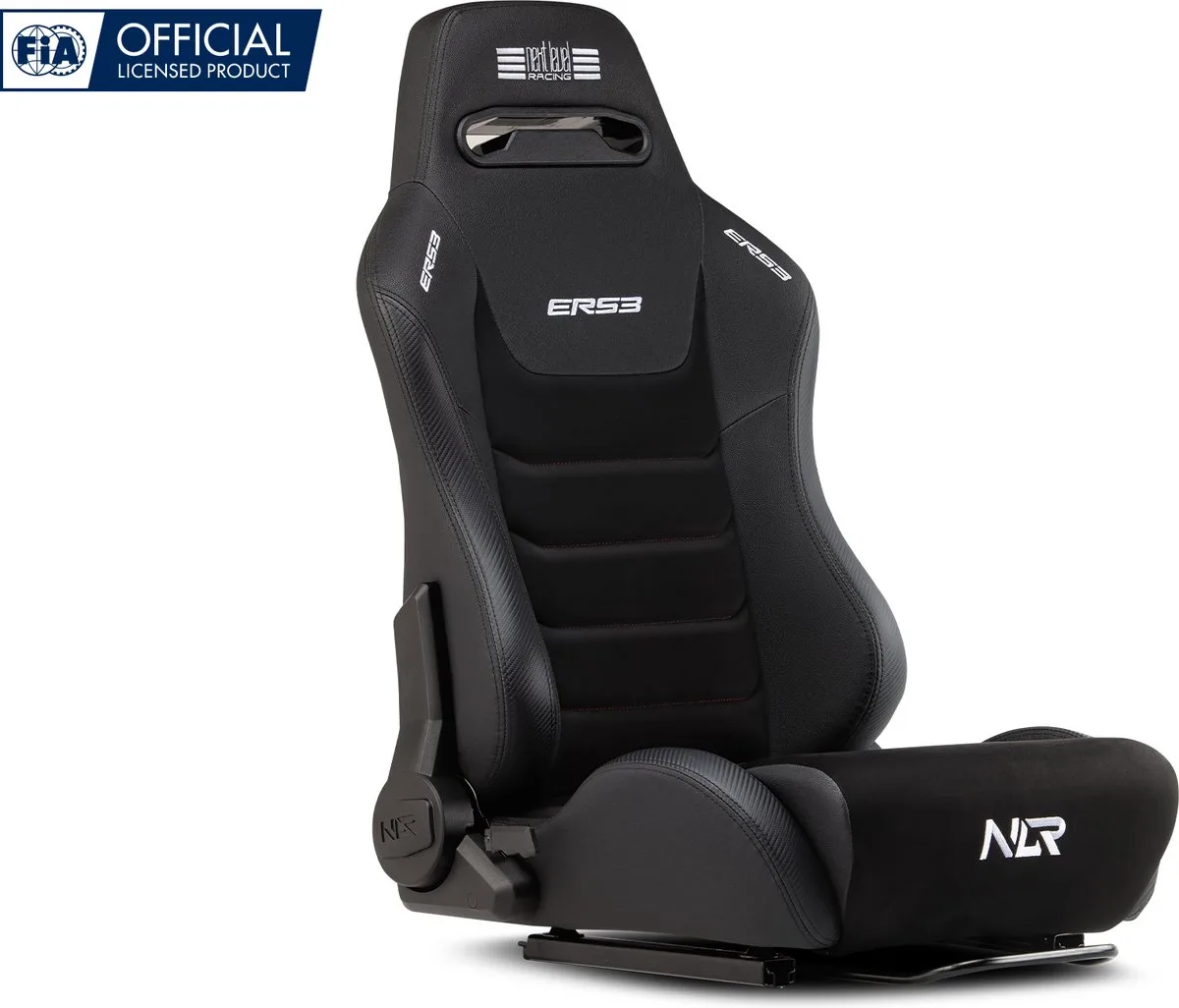 ERS3 Elite Verstelbare Racestoel - Ergonomisch - Leer & Race Suède by Next Level Racing, Black – cover