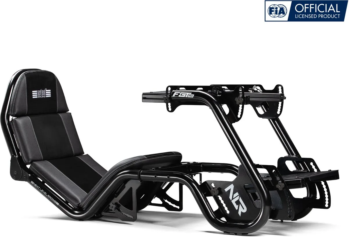 F-GT Pro - Formula en GT Racing Cockpit - Racestoel - Volledig verstelbaar by Next Level Racing, Black – cover