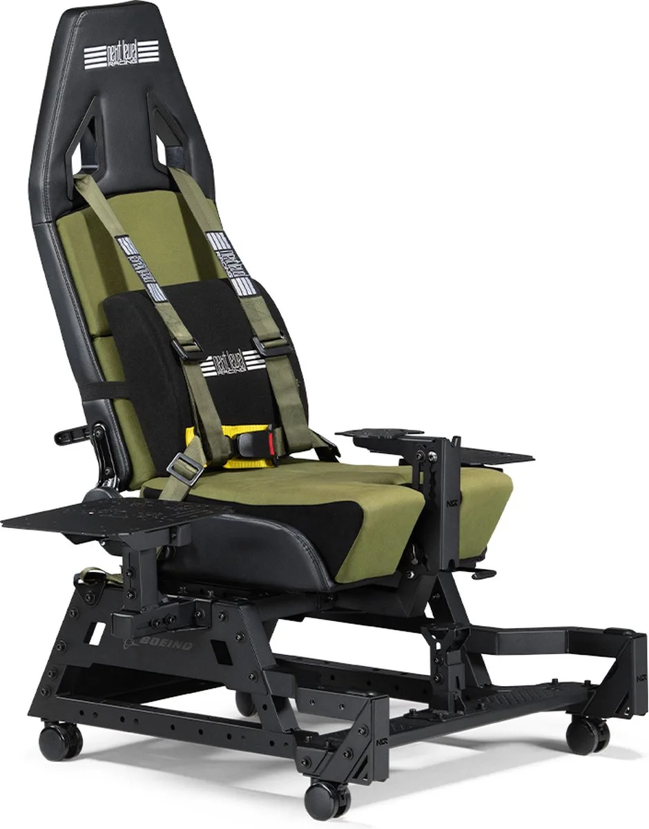Flight Seat Pro - Cockpit - Boeing Military Editie - Vluchtsimulatie - Zwart/Groen by Next Level Racing, Black – cover
