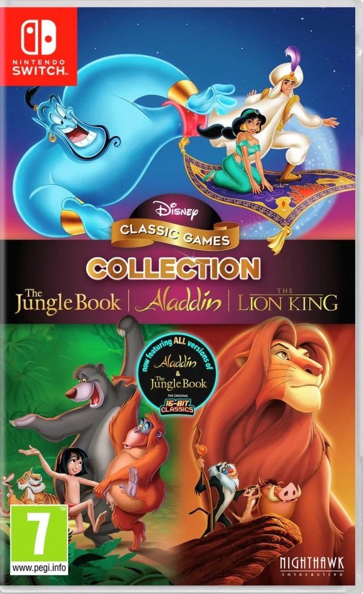 Disney Classic Games: The Jungle Book, Aladdin and The Lion King van Nighthawk Interactive, Nintendo Switch – cover