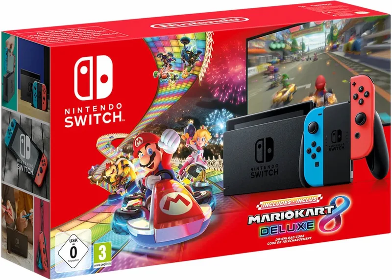 Console - Mario Kart 8 Deluxe - Blauw/Rood van Nintendo, Zoals afgebeeld – cover