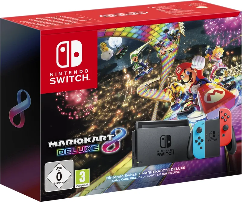 Console - Mario Kart 8 Deluxe Bundel - Blauw/Rood de Nintendo, Bleu – jaquette