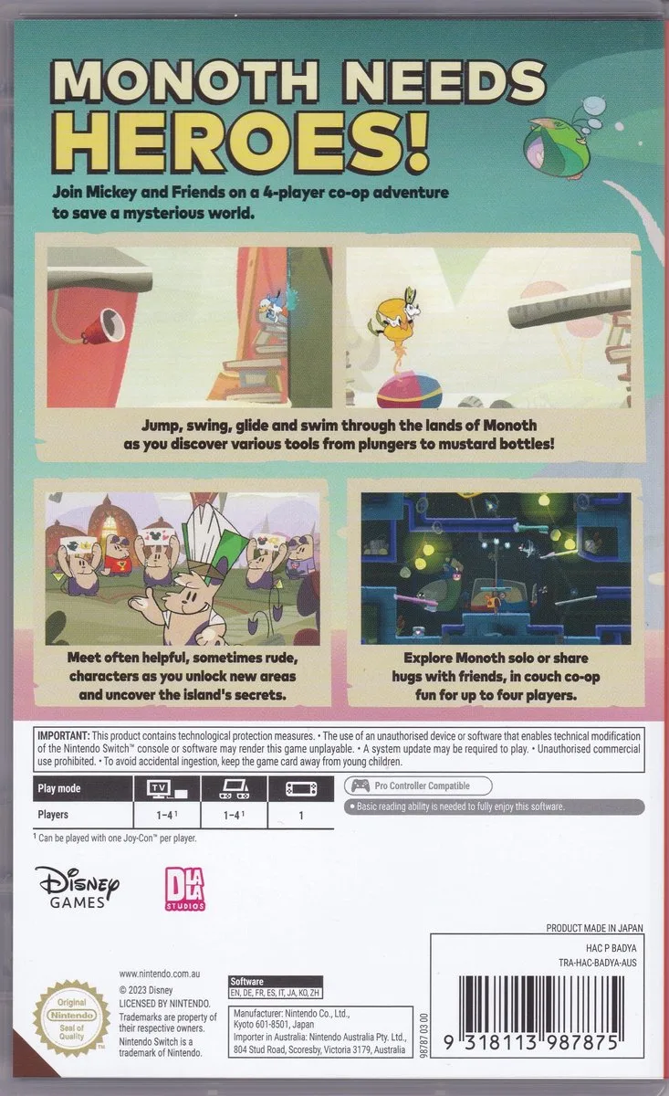 Disney Illusion Island AU by Nintendo, Nintendo Switch – cover