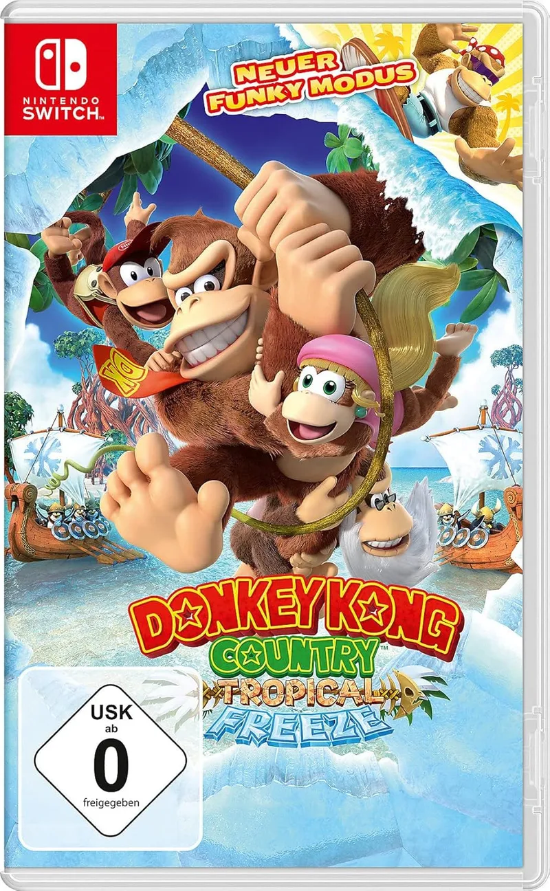 Donkey Kong Country Tropical Freeze (verpakking Duits, game Engels) by Nintendo, Nintendo Switch – cover