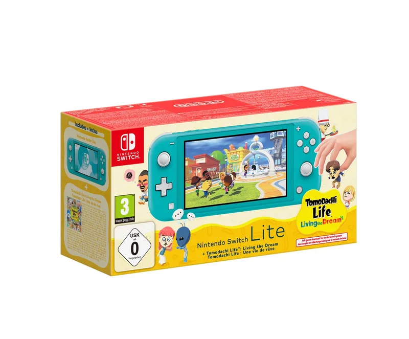 Nintendo Switch Lite + Tomodachi Life: Wo Träume wahr werden van Nintendo – cover
