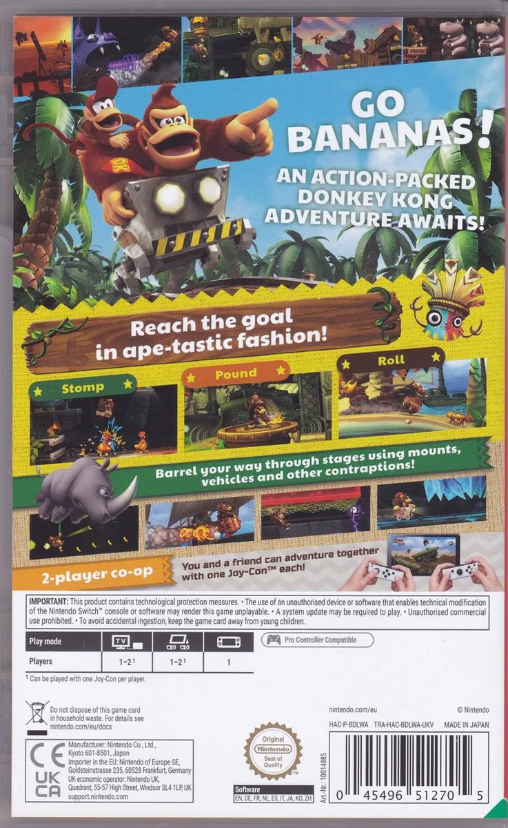 NSW Donkey Kong Country Returns HD by Nintendo, Nintendo Switch – cover
