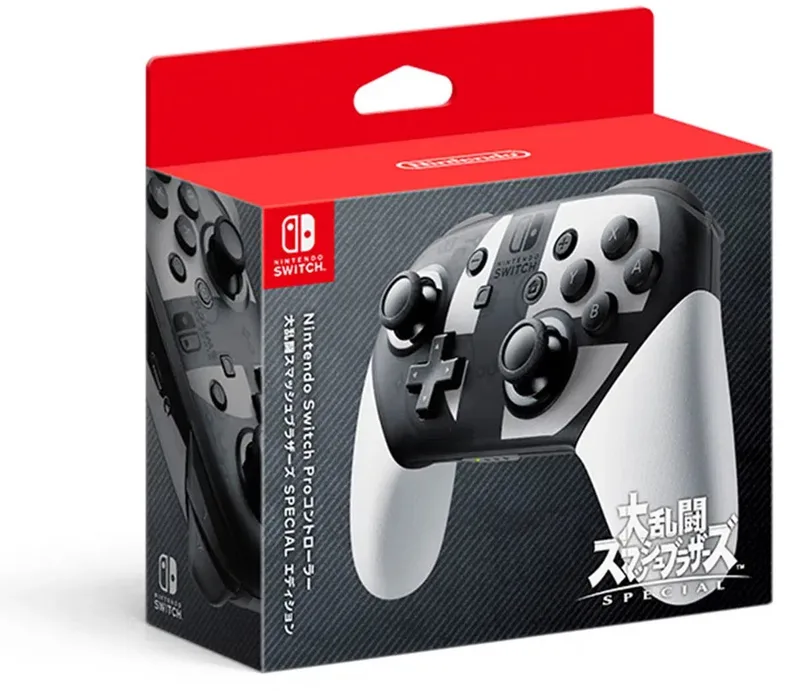 Official Switch - Pro Controller - Super Smash Bros. - Special Edition JP Switch by Nintendo, Black, Grey, White – cover