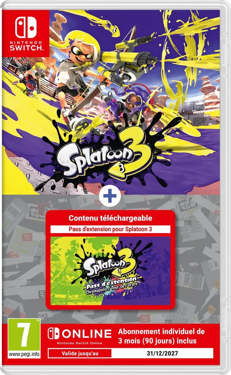 Splatoon 3 + Pass d'Extension + Abonnement de 3 mois Nintendo Switch Online by Nintendo, Nintendo Switch – cover