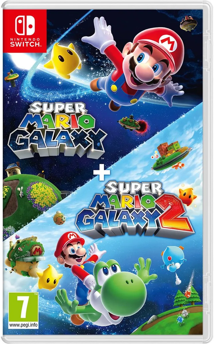 Super Mario Galaxy + Super Mario Galaxy 2 by Nintendo, Nintendo Switch – cover