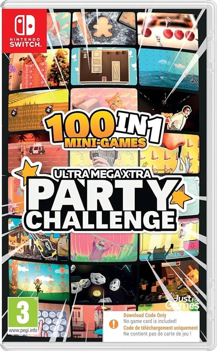 Switch 100 in 1 Mini Games - Partyspel - Voor de gehele familie - Card in the Box van Nintendo, Nintendo Switch – cover